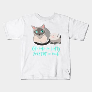 Cat mom gift, siamese cats and quote Kids T-Shirt